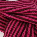 Shawl Tricot | Pink Bordo Gestreept | www.pietkoopmans.nl