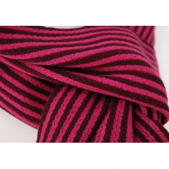 Shawl Tricot | Pink Bordo Gestreept | www.pietkoopmans.nl
