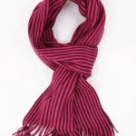 Shawl Tricot | Pink Bordo Gestreept | www.pietkoopmans.nl
