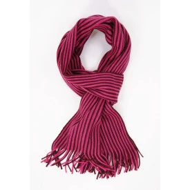 Shawl Tricot | Pink Bordo Gestreept 