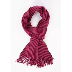 Shawl Tricot | Pink Bordo Gestreept 