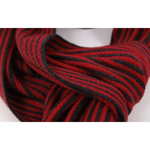 Shawl Tricot | Rood Antra Gestreept 