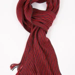 Shawl Tricot | Rood Antra Gestreept | www.pietkoopmans.nl