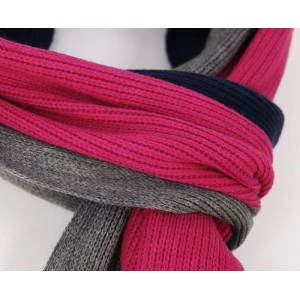 Shawl Tricot | Rose Grijs Gestreept