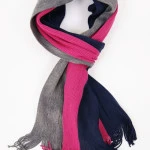 Shawl Tricot | Rose Grijs Gestreept | www.pietkoopmans.nl
