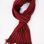 Shawl Tricot | Rood Bordo Gestreept | www.pietkoopmans.nl