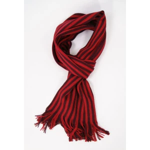 Shawl Tricot | Rood Bordo Gestreept 
