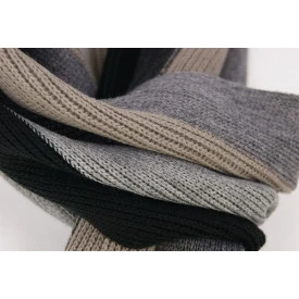 Shawl Tricot | Zwart Grijs Gestreept