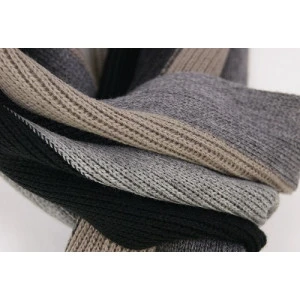 Shawl Tricot | Zwart Grijs Gestreept