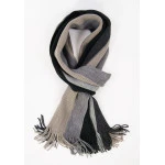 Shawl Tricot | Zwart Grijs Gestreept | www.pietkoopmans.nl