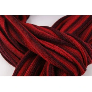 Shawl Tricot | Rood Tinten Gestreept 
