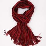 Shawl Tricot | Rood Tinten Gestreept | www.pietkoopmans.nl