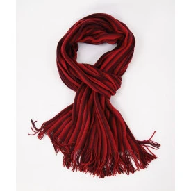 Shawl Tricot | Rood Tinten Gestreept 