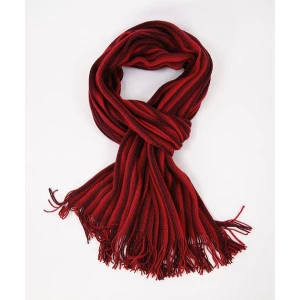 Shawl Tricot | Rood Tinten Gestreept 