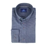Eden Valley Flanel Shirt | Marine Pied de Poule | www.pietkoopmans.nl