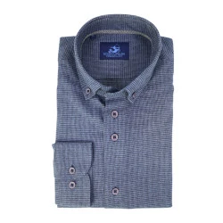 Eden Valley Flanel Shirt | Marine Pied de Poule