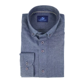Eden Valley Flanel Shirt | Marine Pied de Poule