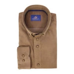 Eden Valley babyrib Overhemd | Camel | www.pietkoopmans.nl