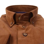 Eden Valley babyrib Overhemd | Cognac | www.pietkoopmans.nl