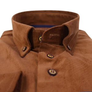 Eden Valley babyrib Overhemd | Cognac