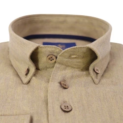 Eden Valley Flanel Overhemd | Mosterd Melange