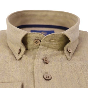 Eden Valley Flanel Overhemd | Mosterd Melange