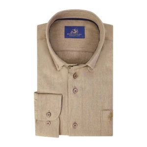 Eden Valley Flanel Overhemd | Mosterd Melange