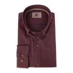 Eden Valley Flanel Overhemd | Bordeaux | www.pietkoopmans.nl