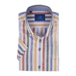 Eden Valley  Linnen Shirt | Geel Gestreept | www.pietkoopmans.nl