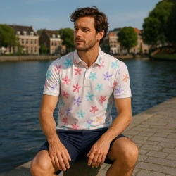 Eden Valley Polo | Wit Bloemen Print