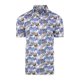 Eden Valley Polo | Blue Brown Leaves