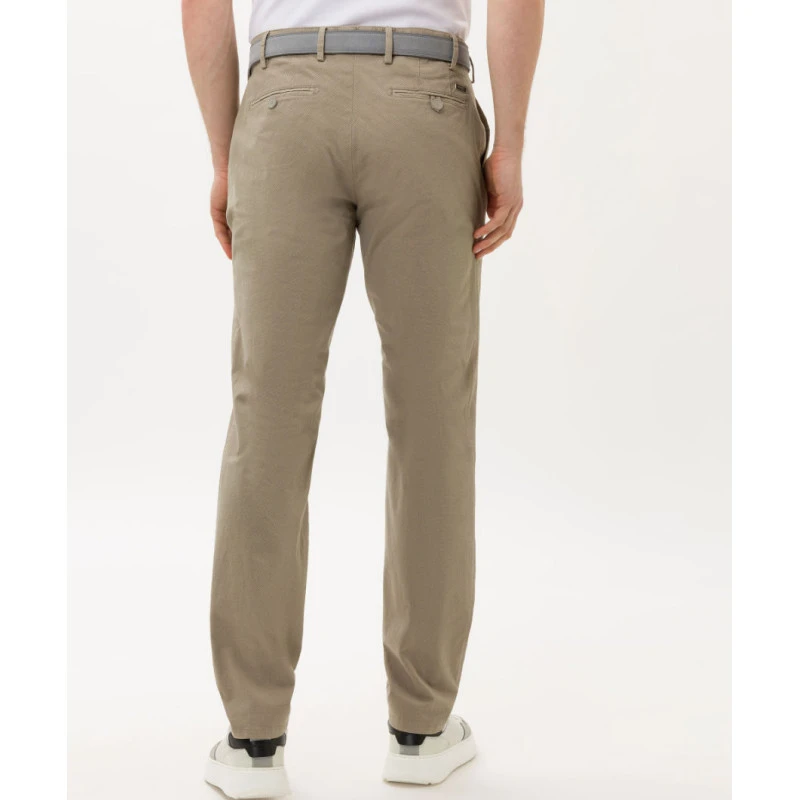 Eurex Chino Broek | Khaki Print | www.pietkoopmans.nl
