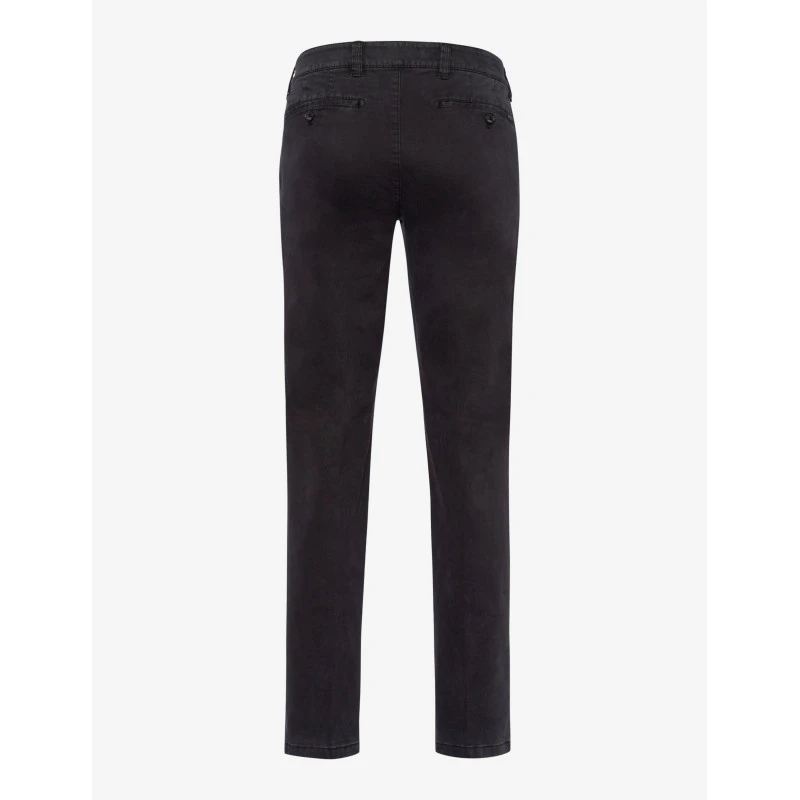 Eurex by Brax Chino Broek | Antraciet Satijn | www.pietkoopmans.nl
