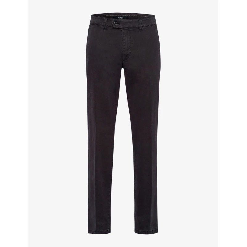 Eurex by Brax Chino Broek | Antraciet Satijn | www.pietkoopmans.nl