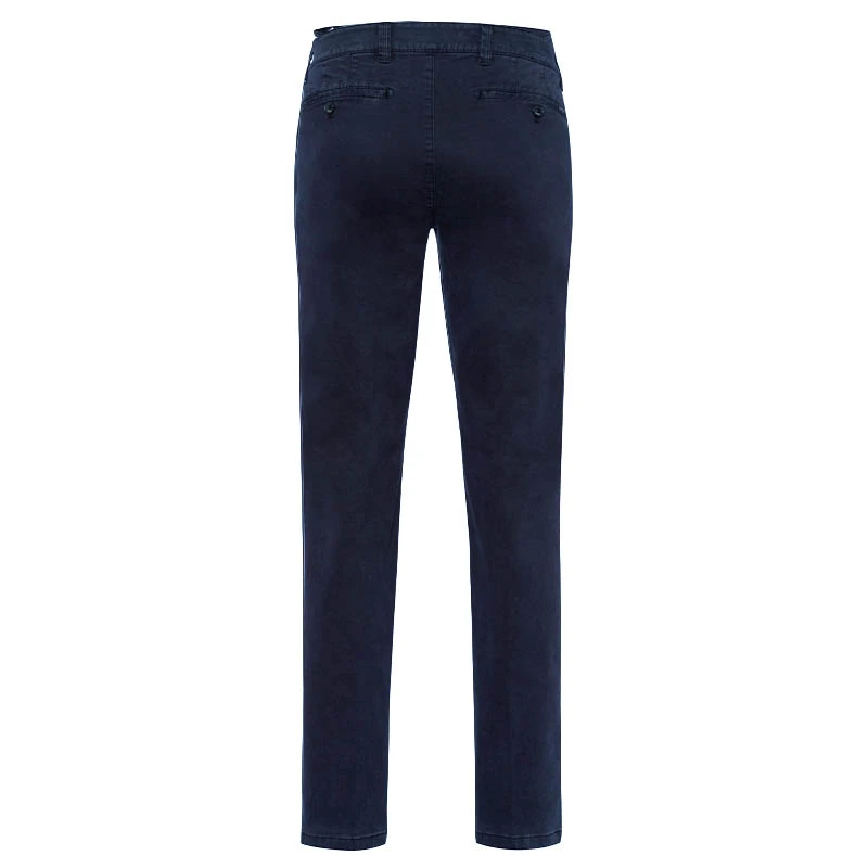 Eurex by Brax Chino Broek | Marine Satijn | www.pietkoopmans.nl