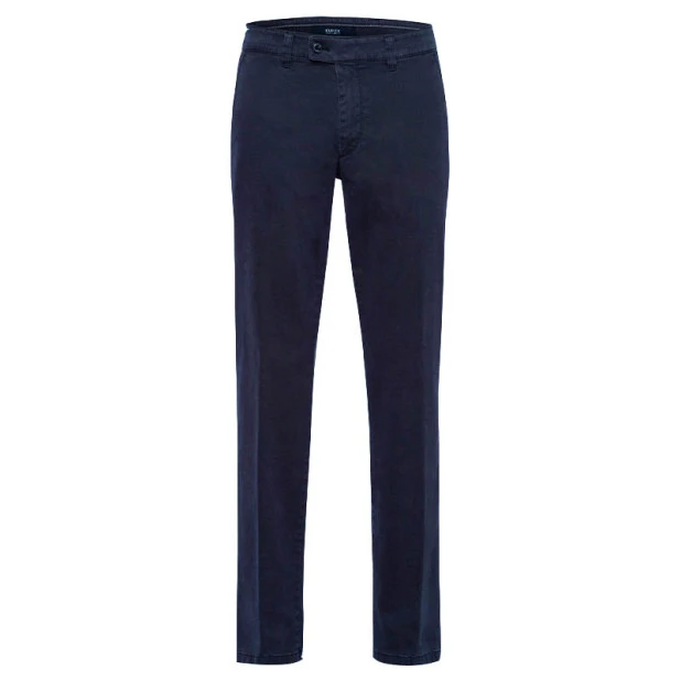 Eurex by Brax Chino Broek | Marine Satijn | www.pietkoopmans.nl