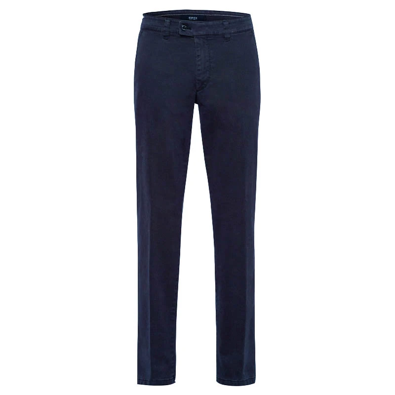 Eurex by Brax Chino Broek | Marine Satijn | www.pietkoopmans.nl