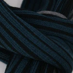 Shawl Tricot Gebreid | Groen Zwart Gestreept