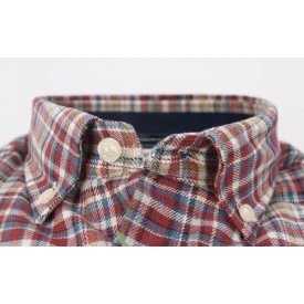 Fynch Hatton Overhemd Premium Flanel | Rood Geruit