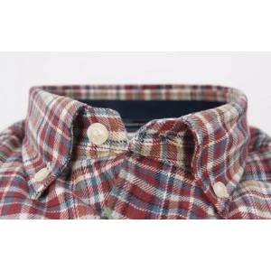 Fynch Hatton Overhemd Premium Flanel | Rood Geruit