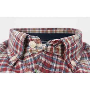 Fynch Hatton Overhemd Premium Flanel | Rood Geruit | www.pietkoopmans.nl