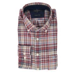 Fynch Hatton Overhemd Premium Flanel | Rood Geruit | www.pietkoopmans.nl