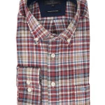 Fynch Hatton Overhemd Premium Flanel | Rood Geruit | www.pietkoopmans.nl