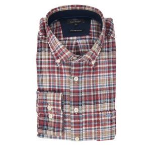 Fynch Hatton Overhemd Premium Flanel | Rood Geruit