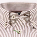 Fynch-Hatton Overhemd | Taupe Gestreept | www.pietkoopmans.nl