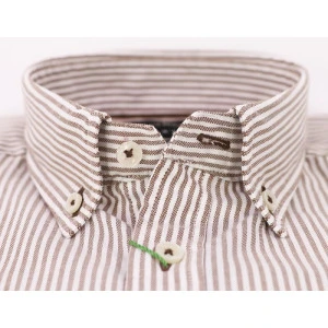 Fynch-Hatton Overhemd | Taupe Gestreept