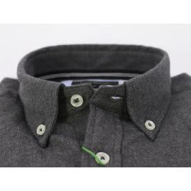 Fynch Hatton Overhemd Premium Flanel | Antraciet
