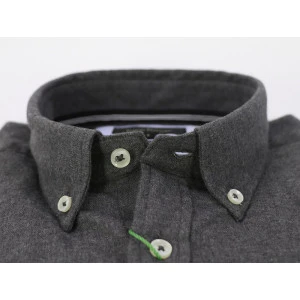 Fynch Hatton Overhemd Premium Flanel | Antraciet