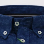 Fynch Hatton Overhemd Premium Flanel | Blauw Paisley | www.pietkoopmans.nl