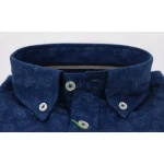 Fynch Hatton Overhemd Premium Flanel | Blauw Paisley | www.pietkoopmans.nl